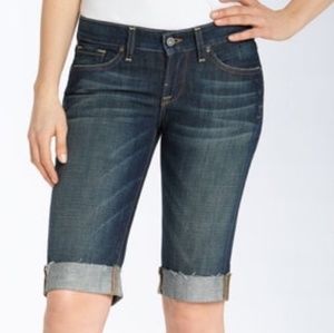 Lucky brand Zoe Bermuda Raw Hem Crop Shorts Size 6